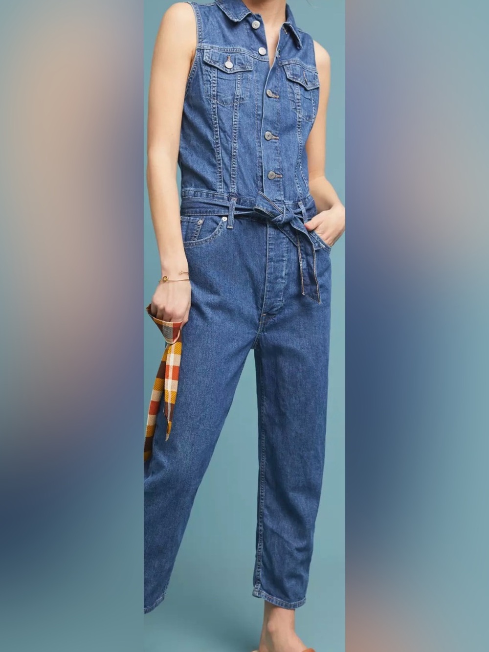 Levi’s Sleeveless Denim Jumpsuit - Blue inseam 23”